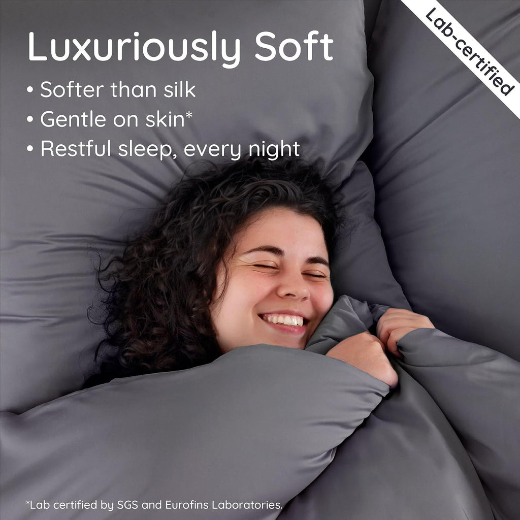 Bambaw 100% Viscose Derived from Bamboo Pillowcase Queen Size – Set of 2 Cooling Pillow Cases for Hot Sleepers, Envelope Pillow Cases Queen…