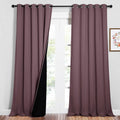 Nicetown Full Shading Curtains for Windows, Super Heavy-Duty Black Lined Blackout Curtains for Bedroom, Privacy Assured Window Treatment (D…