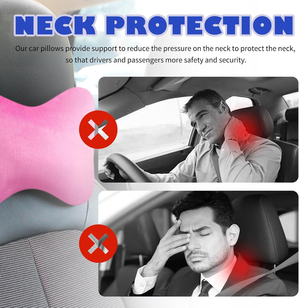 2PCS Car Headrest Pillow, Soft & Comfortable Car Neck Pillow for Driving Fatigue Relieve, All-Season Universal Cars Head Rest Pillows…