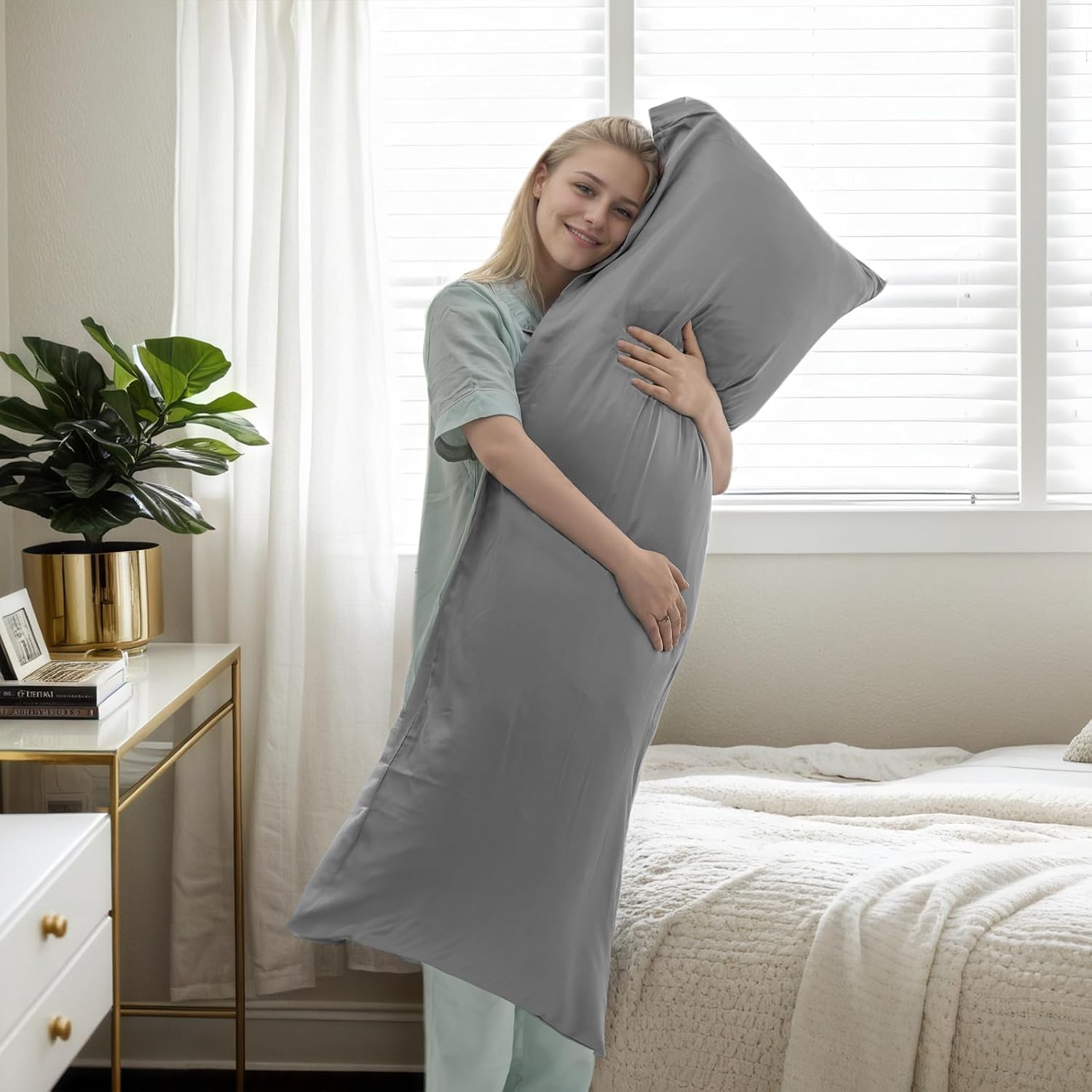 TELUS Body Cooling Pillow Case Cover, Bamboo Rayon & Lyocell Pillowcase with Zipper Closure, Breathable Pillow Case for Hot Sleepers and…