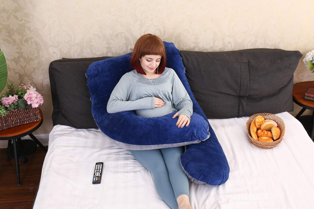 Moonpine MOON PINE U Shaped Pregnancy Pillow, Maternity Full Body Pillow for Back, Legs and Belly Support, Sleeping Pillow for Pregnant Wom…