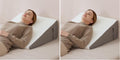 Bed Wedge Pillow with Foam Top for Sleeping, 10 Inch Elevated Support Triangle Pillow for Reading and Rest, Bed Pillow for Legs and Back…