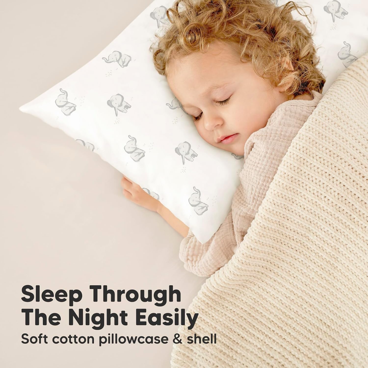 Toddler Pillow with Pillowcase - 13x18 My Little Dreamy Kids Travel Bed Pillows for Sleeping, Organic Cotton Small Pillowcase, Soft &…