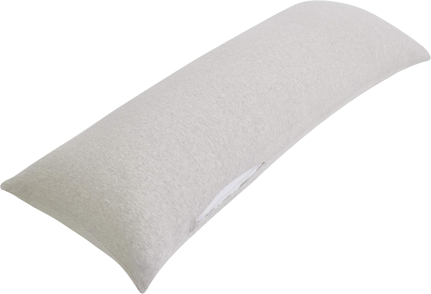 Oubonun 100% Jersey Cotton Body Pillow Cover with Zipper - Luxury Soft Removable Pillow Case - Long Fuzzy - Knitted (Cream, 21"X54") Cotton