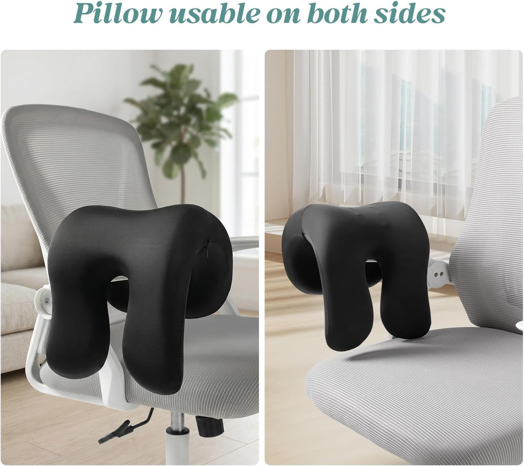 SheRest Office Chair Neck Pillow, Memory Foam Ergonomic Nap Pillow Office Chair Headrest Accessory, Neck Support Pillow Ideal for Office…