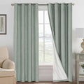 H.VERSAILTEX 100% Blackout Curtains for Bedroom Thermal Insulated Linen Textured Curtains Heat and Full Light Blocking Drapes Living Room…