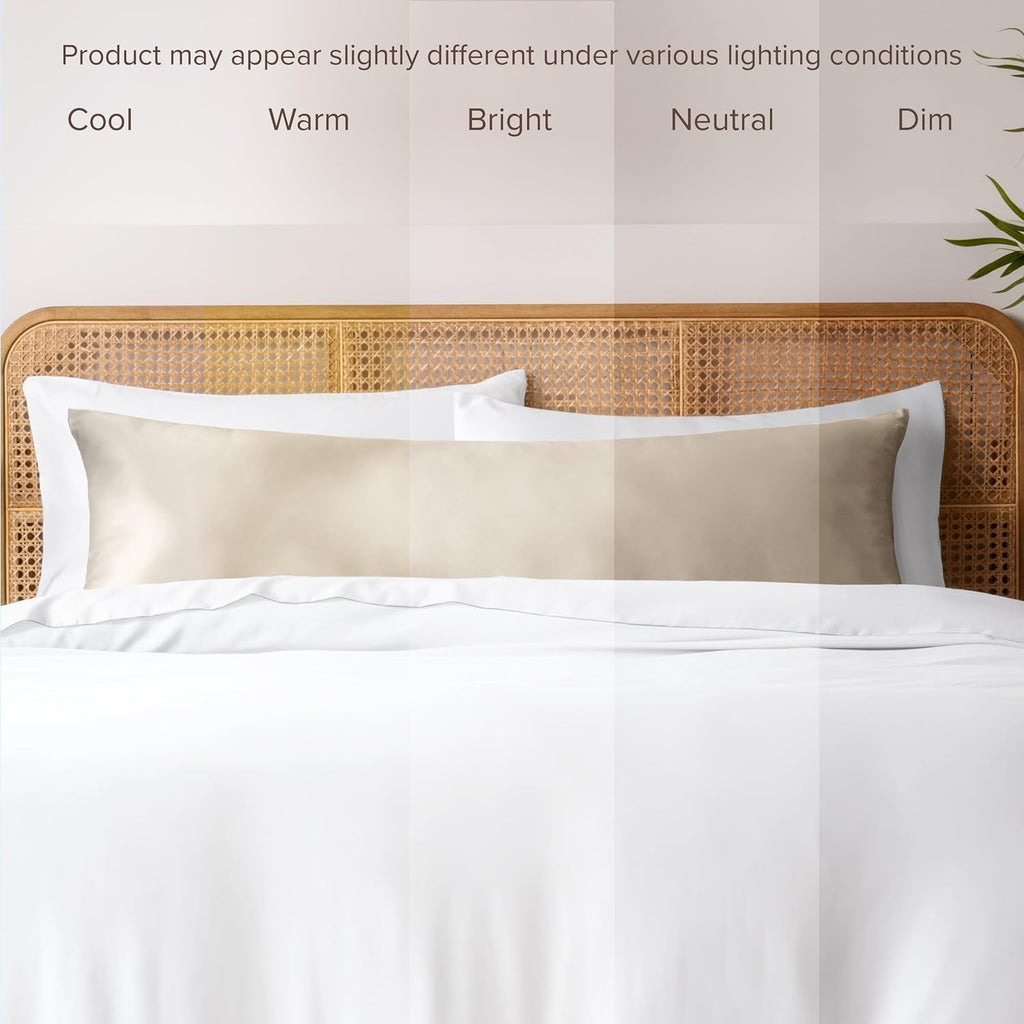 BareHome Bare Home 100% Rayon Made from Bamboo Luxury Body Size Cooling Pillowcase - Breathable - Easy Fit - Soft Bedding & Pillowcases (Bo…
