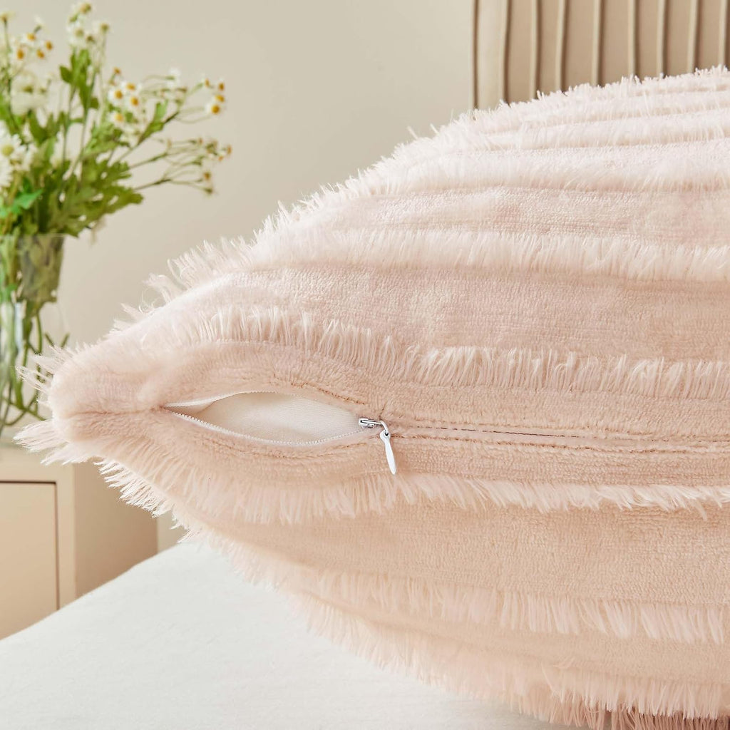 Bedelite Body Pillow Cover with Zipper Closure, Decorative Boho Fleece Pillowcase 20 x 54 Inches, Luxury Fluffy Plush Long Body Pillow Pill…