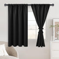 Jiuzhen Halloween Blackout Curtains for Bedroom - Black Thermal Insulated Room Darkening Rod Pocket Curtains for Living Room, Set of 2 Pane…