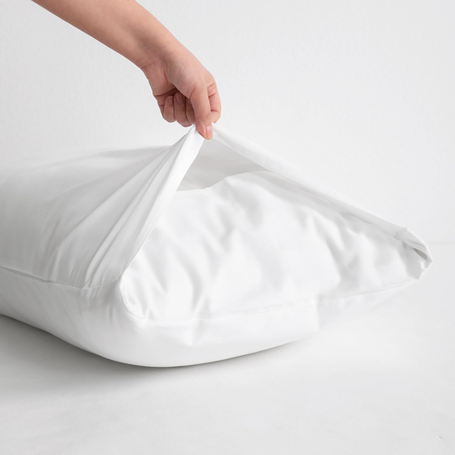 Ntbay Queen Cotton Pillowcases - Envelope Closure 20x30 Pillowcases Set of 2, Breathable and Soft Bed Pillow Cases, Cream Cotton