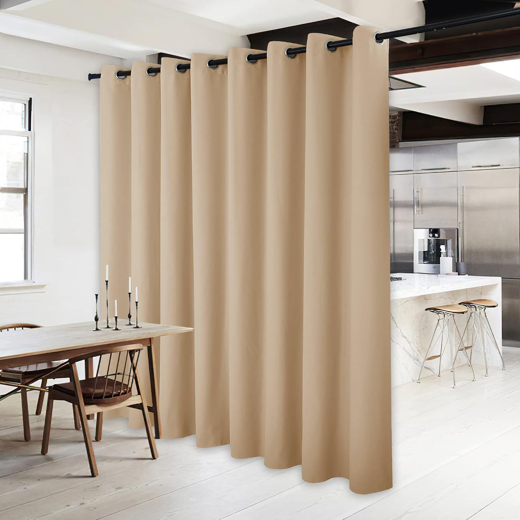 NICETOWN Thick Blackout Curtain and Drape - (120 x 84, Biscotti Beige, 1 Panel) Thermal Insulated Grommet Top Window Drapery for Bedroom…