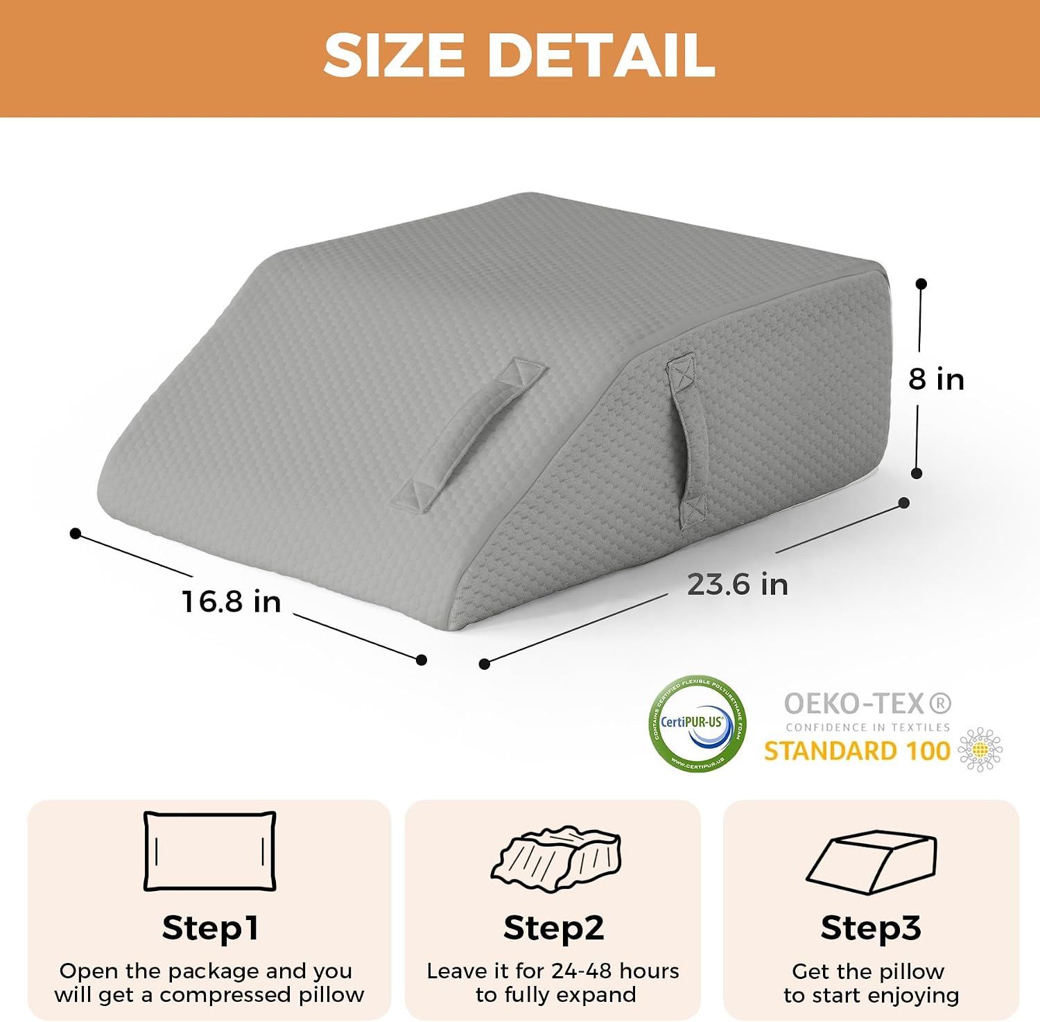EnjoyaBetterLifeFromHere BIEEZZK Leg Pillow Elevation Blood Circulation, Leg Elevating Pillows for After Surgery, Sleeping, Memory Foam Wed…