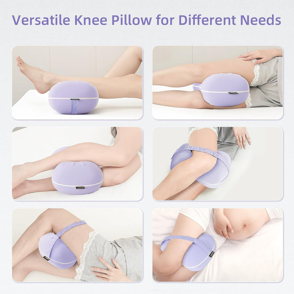 Knee Pillow for Side Sleepers - Cooling Pillow Between Legs for Side Sleeping - Memory Foam Knee Pillow with Strap for Hip Pain & Spine…
