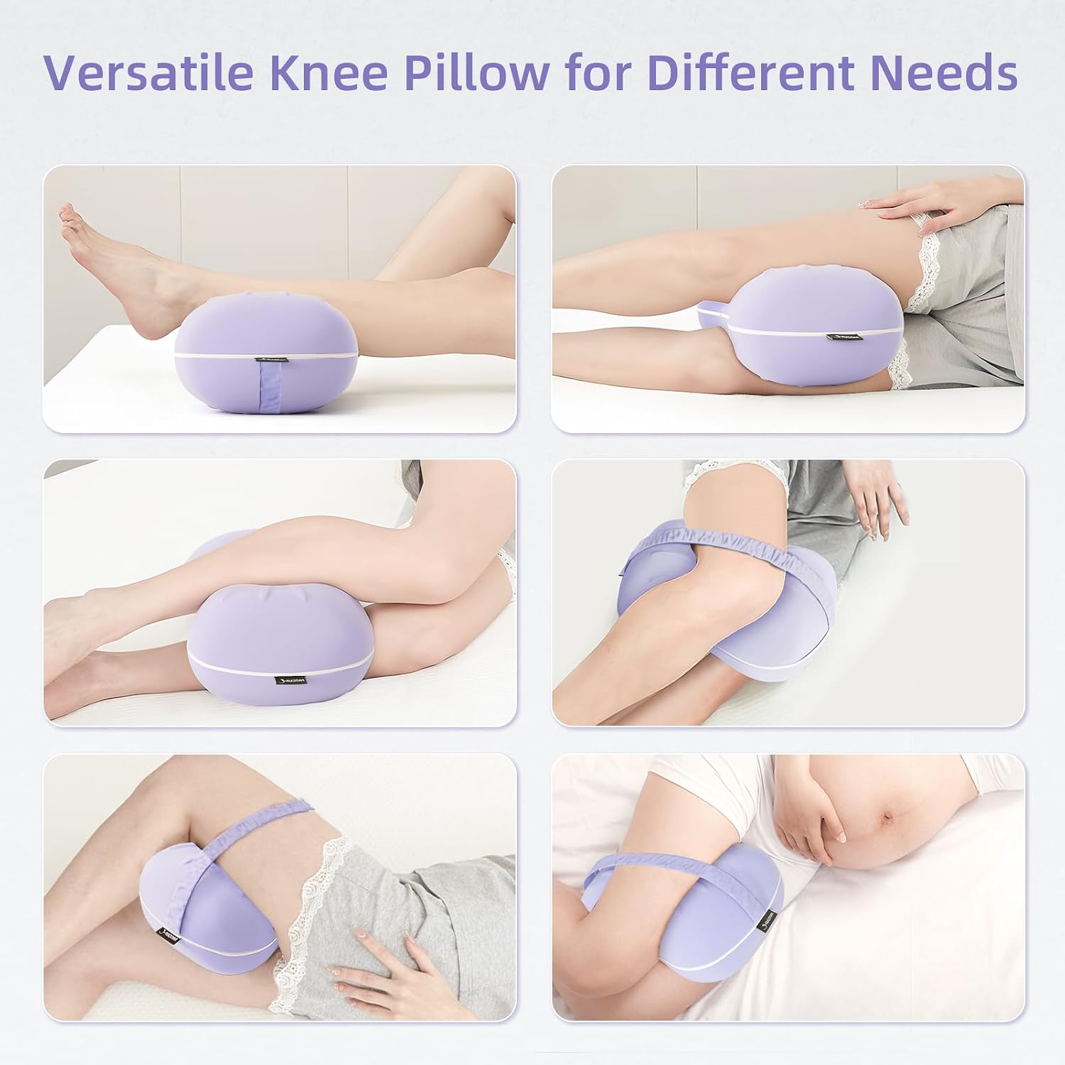 Knee Pillow for Side Sleepers - Cooling Pillow Between Legs for Side Sleeping - Memory Foam Knee Pillow with Strap for Hip Pain & Spine…