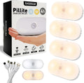 LIBERATECH Rechargeable Motion Sensor Night Light, 2-Color White & Warm Toilet Light with Auto/On Mode, Magnetic & Adhesive Installa…