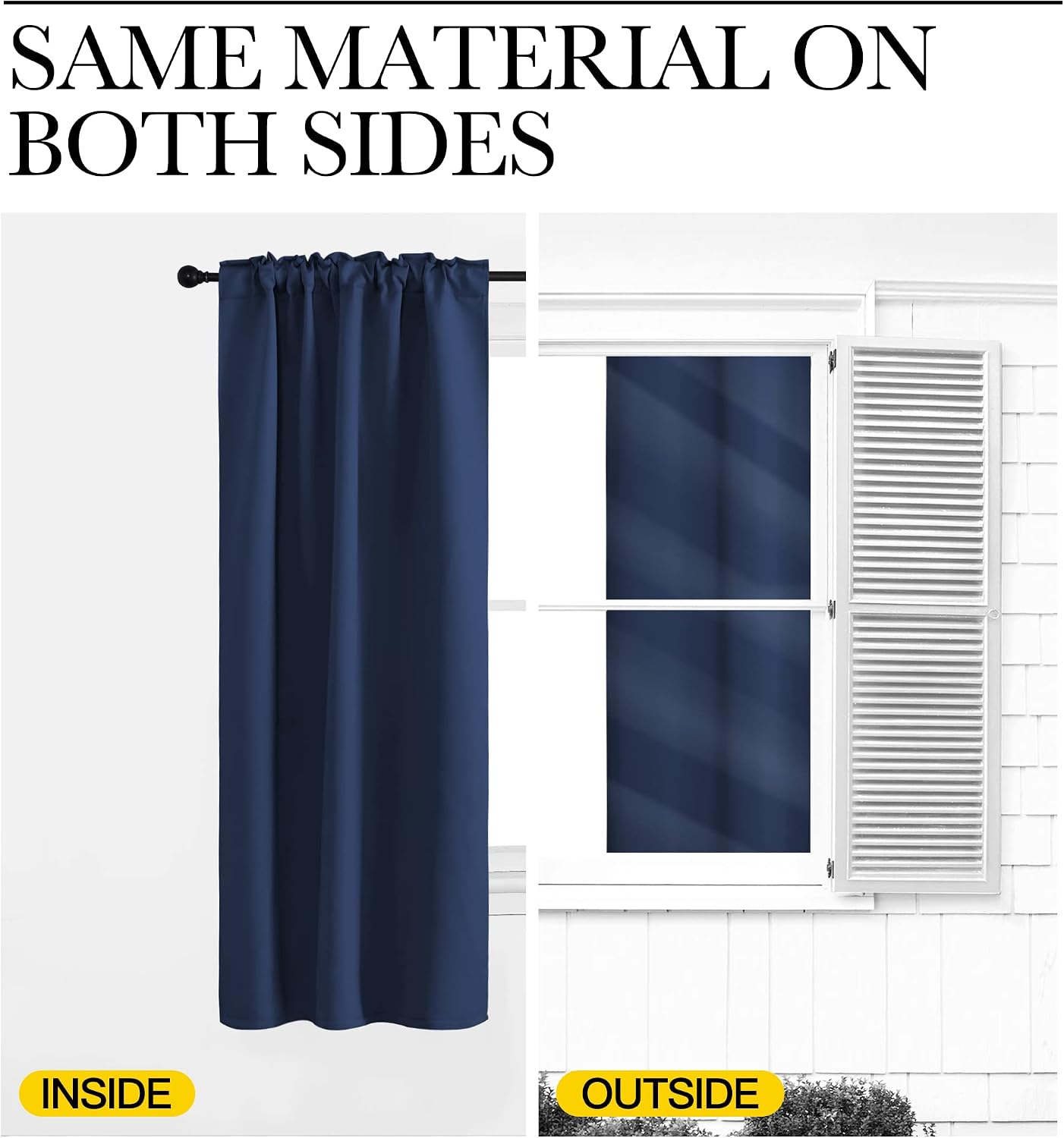 NICETOWN RV Curtains for Camper Windows - (Navy Blue Color) 34x54 Inch, 2 Panels Set, Thermal Insulated Room Darkening Blackout…