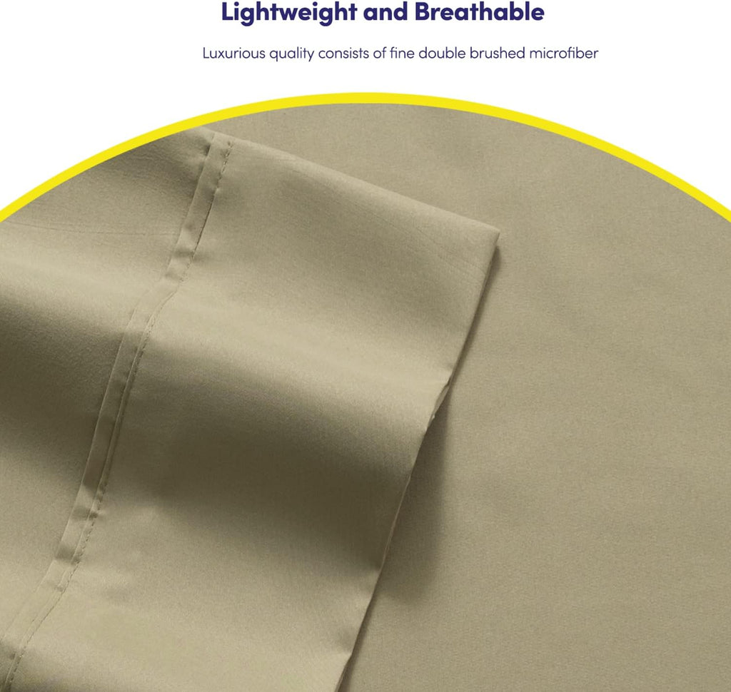 Twin Size Bed Sheets - 4 Piece 1500 Supreme Collection Fine Brushed Microfiber Deep Pocket Twin Sheet Set Bedding - 1 EXTRA PILLOW CASES…