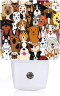 Cute Dog Night Light, Plug Into Wall Decor for Stairway, Hallway, Kitchen, Dusk to Dawn Sensor Nightlights for Boys/Girls/Women/Men Room Gifts