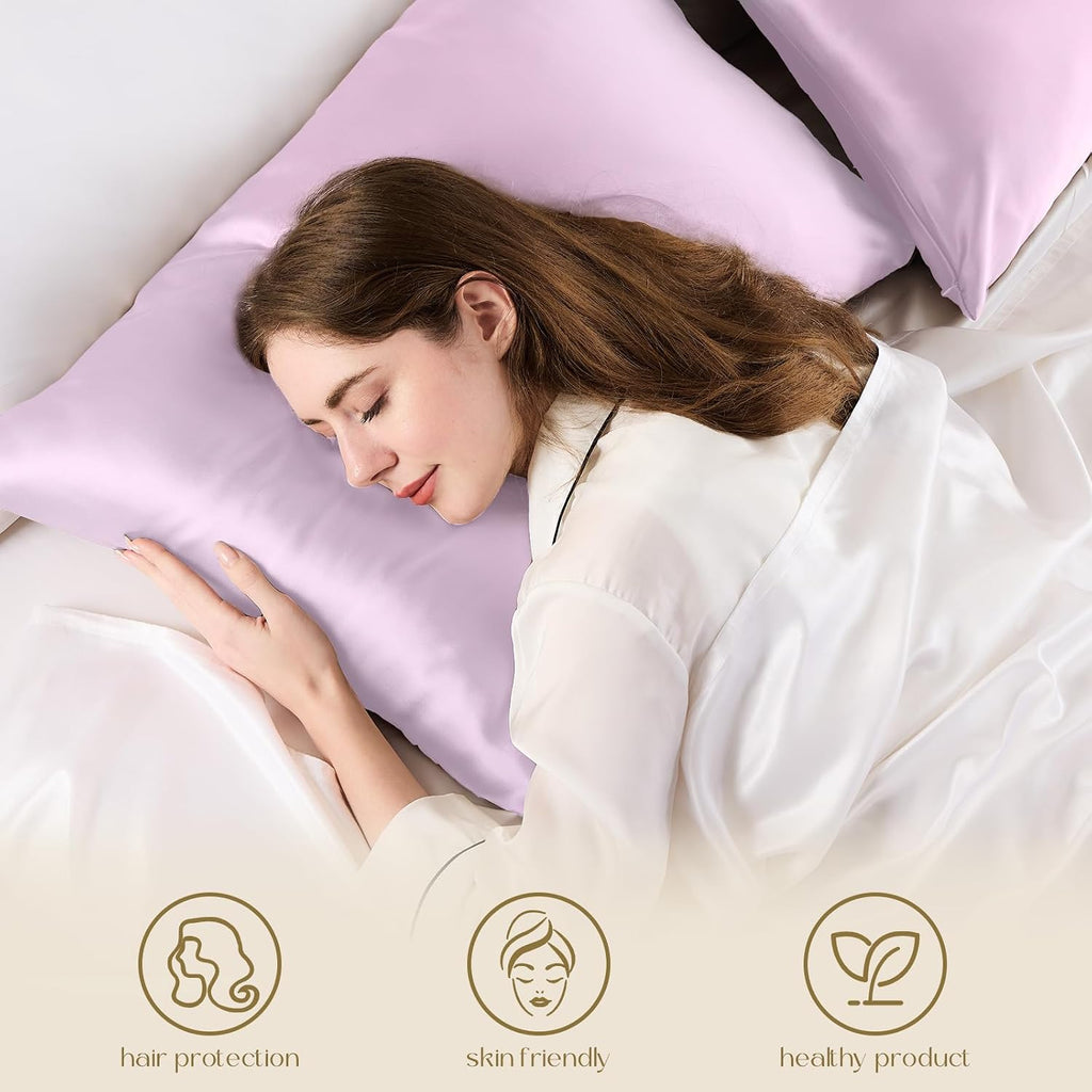Zimasilk 100% Pure Mulberry Silk Pillowcase for Hair and Skin everyday comfort, Soft and Smooth, Both Sides Grade 6A Silk,600 Thread…