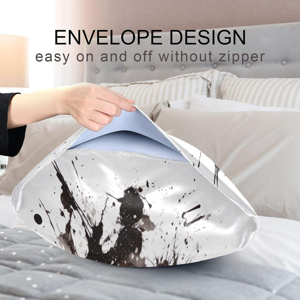 Soccer Ball Pillow Covers Silk Pillowcase for Hair and Skin Soft Smooth Breathable Cooling Satin Pillowcase Standard Size Pillow Case for…