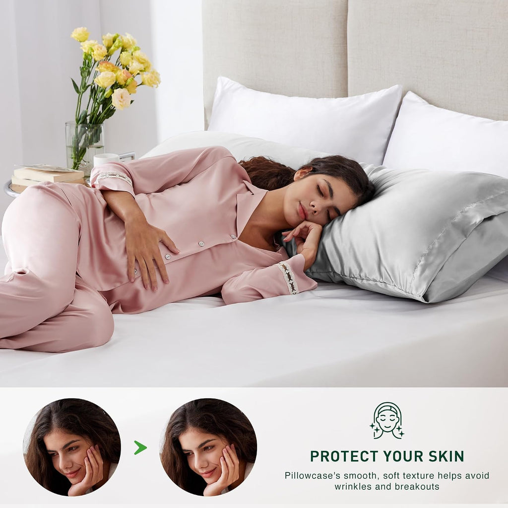 Lovescabin Love's cabin Satin Body Pillowcase 20x54, Cooling Pillow Cover for Hair and Skin, Silky Smooth with Envelope Closure, Similar to…