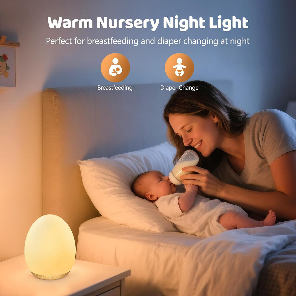 MediAcous Night Lights for Kids Room, Baby Night Light with 7 Colors Changing & Dimming Function, Rechargeable Kids Night Light with 1…