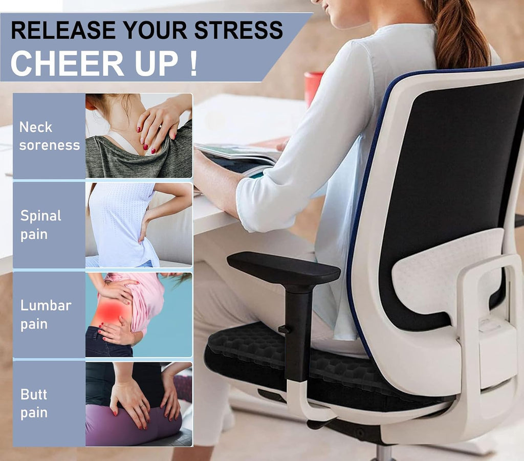 Helishy 20" Gel Seat Cushion for Long Sitting(Jumbo&Thick) – Office Chair Cushion – Wheelchair Cushions for Pressure Sores – Non-Slip Desk…