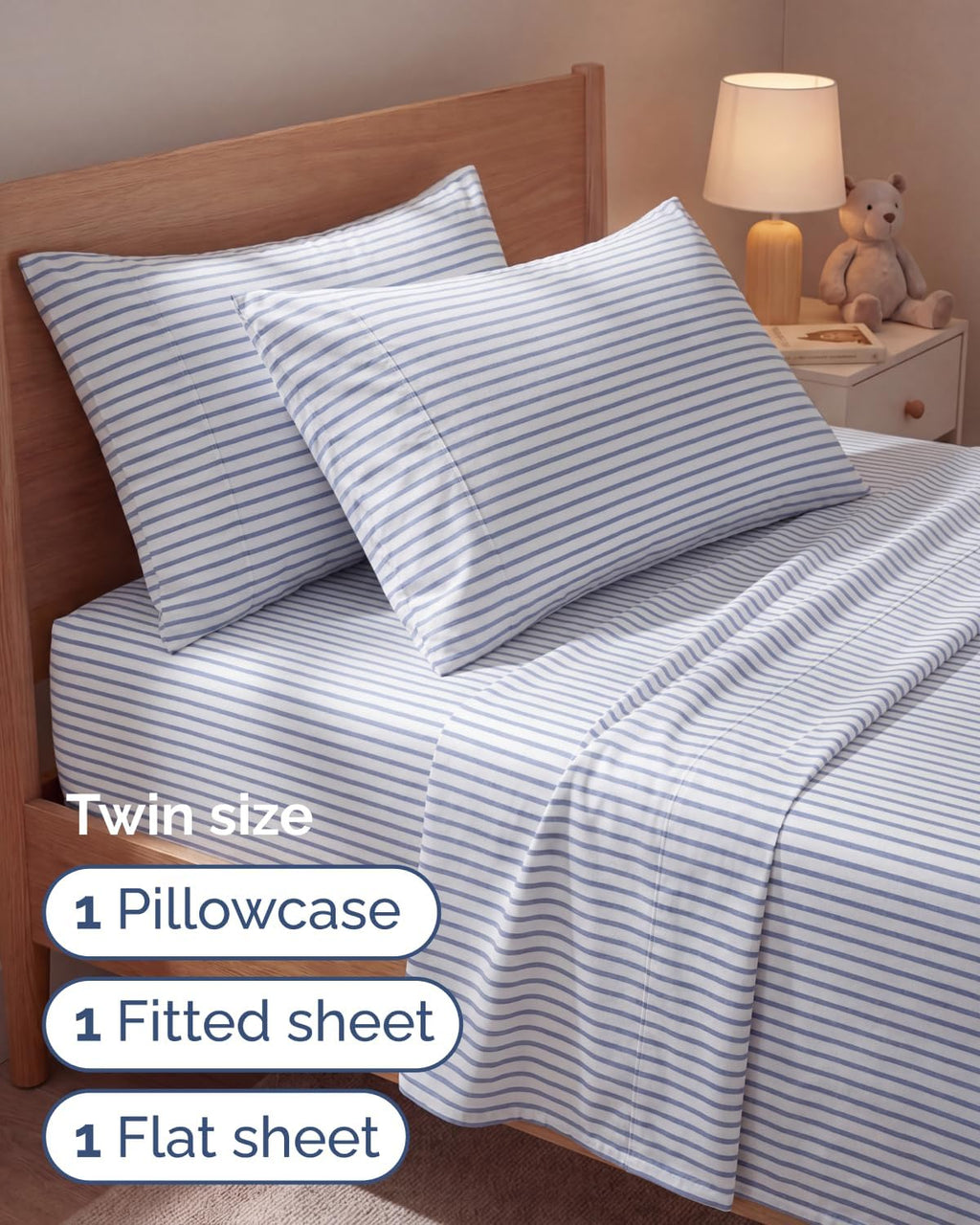 Twin 4 Piece Sheet Set - Comfy, Breathable & Cooling - Soft Hotel Luxury Bedding for Women, Men, Kids, Teens and Children - 1 Flat & 1…