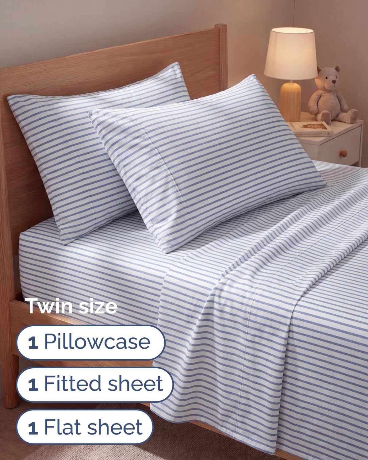 Twin 4 Piece Sheet Set - Comfy, Breathable & Cooling - Soft Hotel Luxury Bedding for Women, Men, Kids, Teens and Children - 1 Flat & 1…