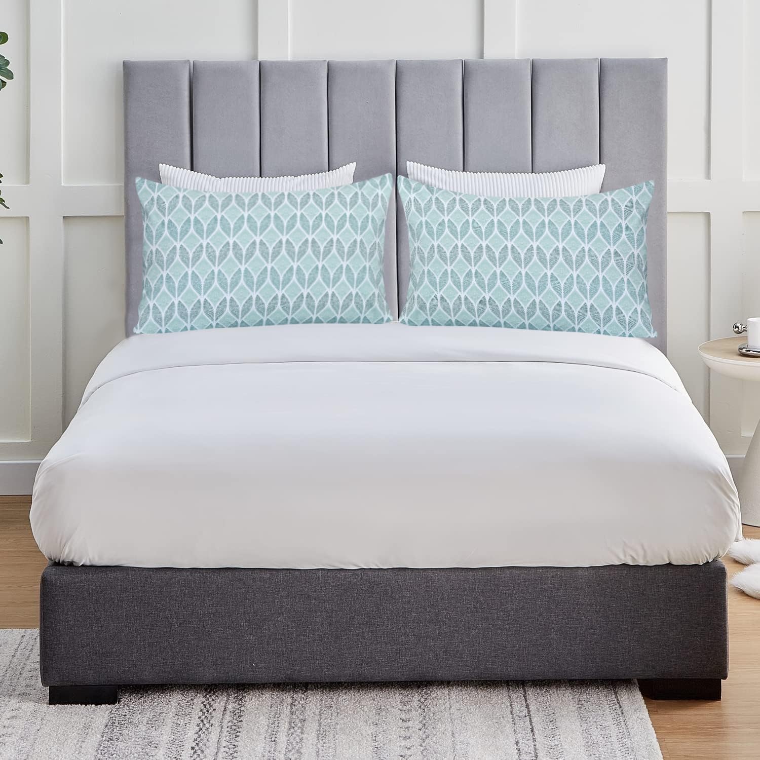 FEATHER & STITCH NEW YORK 100% Cotton 2 Piece King Pillow Cases, 300TC Ultra-Soft Pillowcases with Envelope Closure, Wrinkle- Fade- Stain…