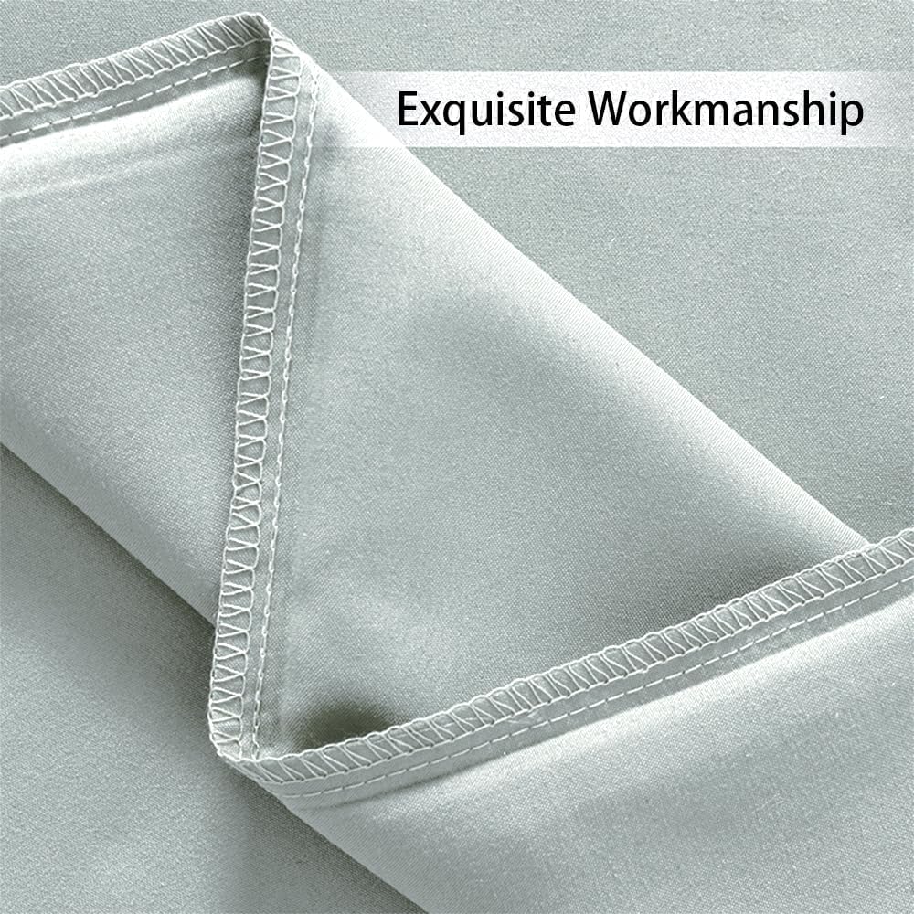 Sewdudely King Pillowcases Set of 2, 20x36 Pillowcase Envelope Closure Light Blue Ruffled Pillow Shams, Soft Breathable and Non Shri…