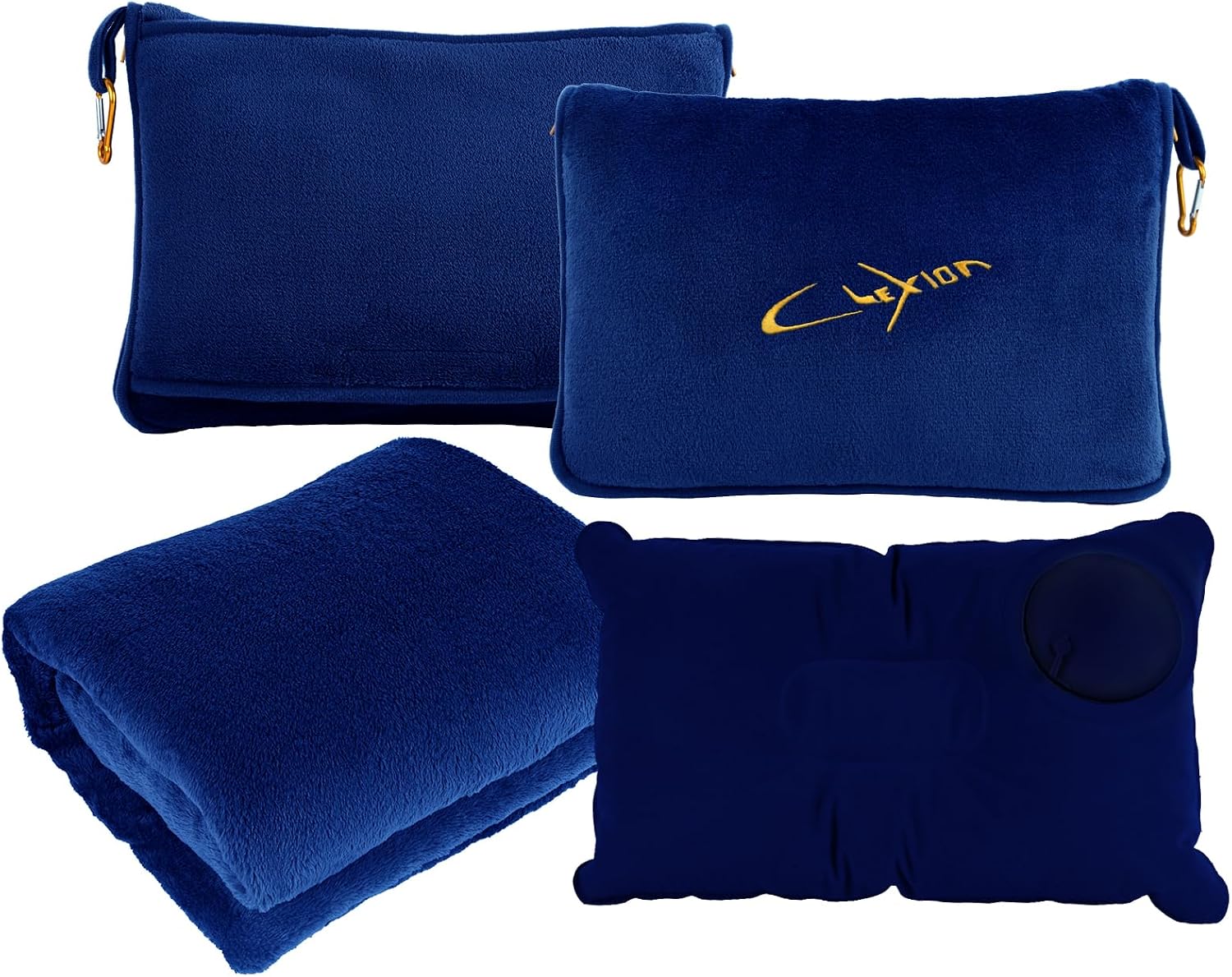 Travel Blanket & Pillow Set, 300 GSM Soft Fleece, 60x43 Inches, 3-in-1 Airplane Blanket, Travel Pillow and Blanket Set, Travel Blanket…