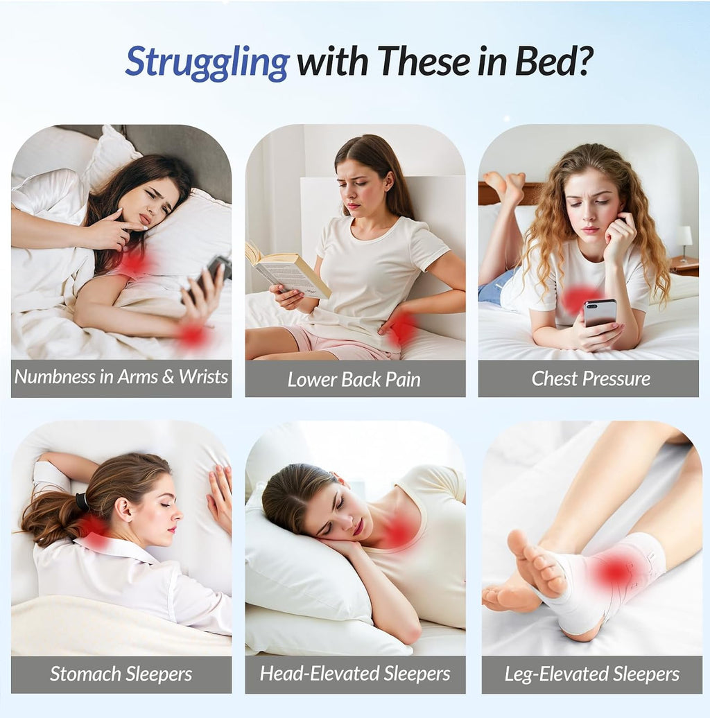 Zikee Ergonomic Multi-Positional Wedge Pillow for Stomach Sleepers, Scientific Zoning Design for Effective Shoulder & Back, Memory Foam Bo…