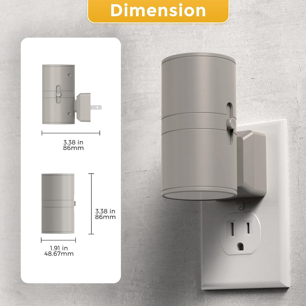 L LOHAS LED Night Light Plug in, 2 Pack, Night Lights Plug into Wall, Light Sensor, Cement Gray Housing, Soft White Nightlight, 3000K…