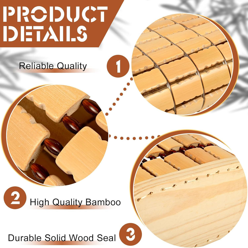 2 Pack Bamboo Headrest Pillow Natural Sauna Neck Rest Handmade Wood Pillows Chinese Style Household Spa Steam Saunas Rooms Breathable…