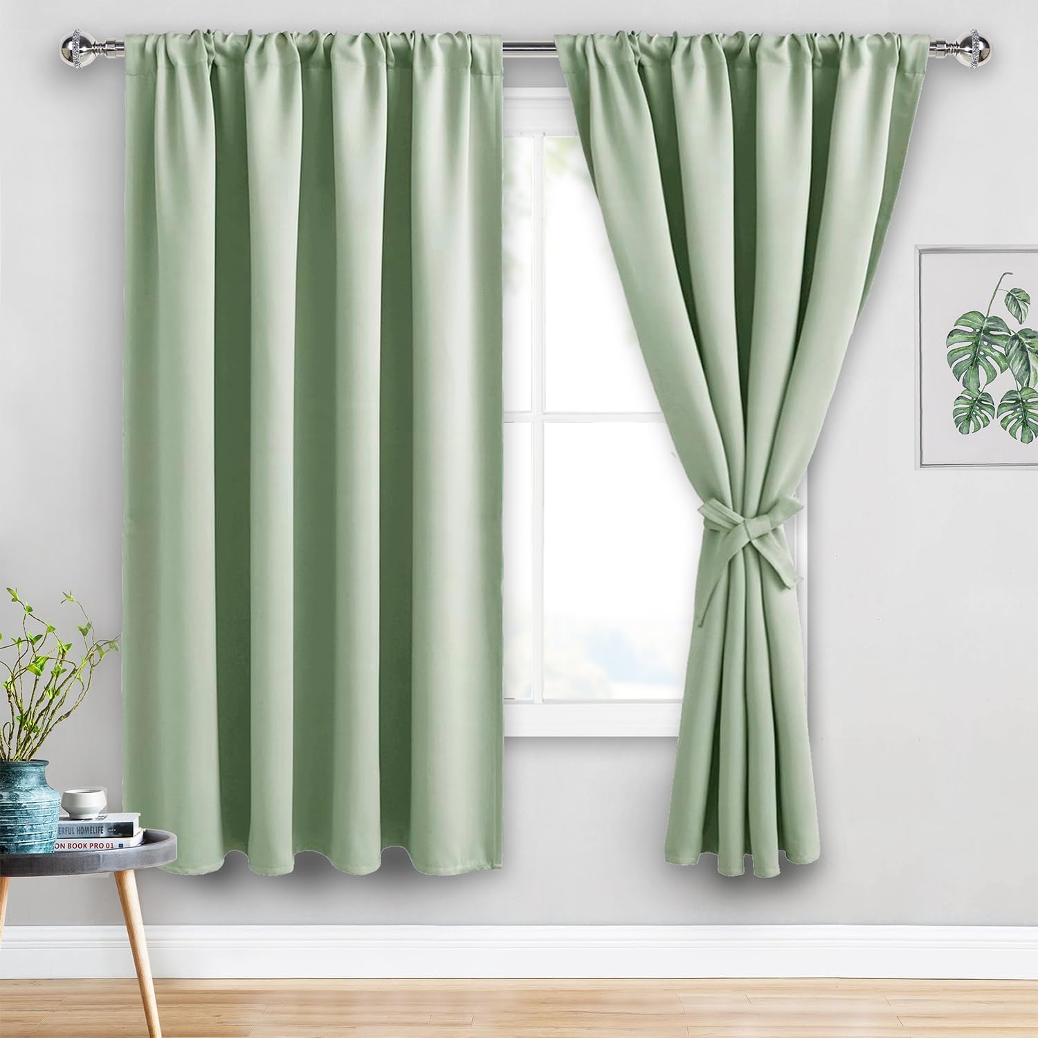 Jiuzhen Blackout Curtains for Bedroom - 70 x 63 Inch Extra Wide Privacy Assured Thermal Insulated Room Darkening Sliding Door Curtains for…