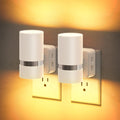 JandCase Night Lights Plug into Wall, Automatic Night Light with Dusk to Dawn, 2 Pack Amber 0-100LM Dimmable Plug in LED Nightlight for…