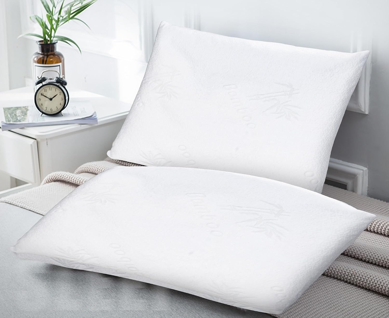 Standard Size Waterproof Protector by Slumberfy – Premium Allergy-Resistant and Breathable Pillow Cover: 20x26 in – Set of 2