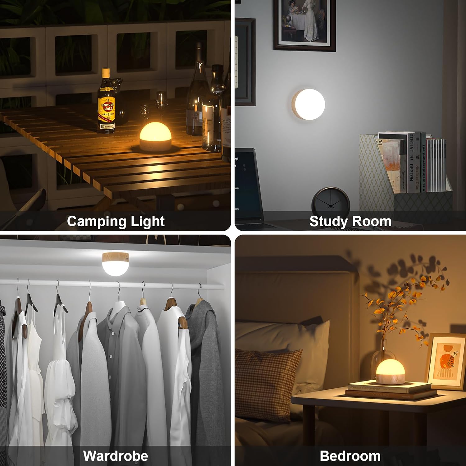 Kintion Night Light, Dimmable 8 Color Portable LED Night Light, 1800mAh Rechargeable Nursery Light Lamp, Soft Eye Caring Warm White, White,…