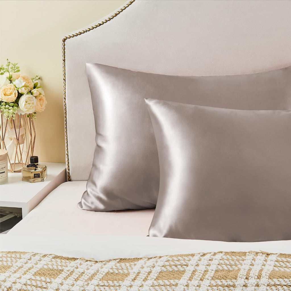 Bedelite Satin Pillowcase for Hair and Skin, Super Soft and Cooling Similar to Silk Pillow Cases 2 Pack with Envelope Closure, Gift for Wom…