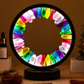 Runyansghi Chroma Electroplated Single Point Crystals Night Lamp 8.6" Healing Crystal Bedside Lamp USB Port 3 Colours Dimming Mode…
