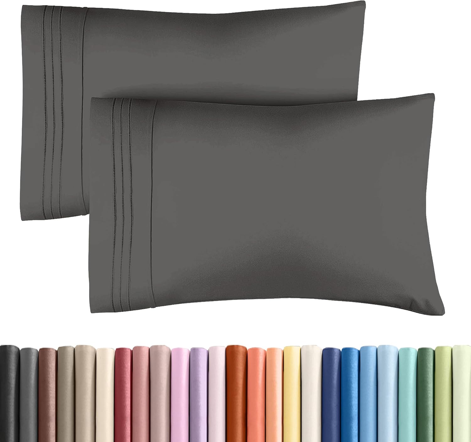 Queen Pillow Cases Set of 2 - Ultra Soft Hotel Quality Pillowcase Covers - Comfy, Cozy & Wrinkle Free - Shrinkage, Stain & Fade Resistant…