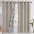 YoungsTex Camel Linen Blackout Curtains 72 Inch Length for Bedroom, Light Blocking Burlap Drapes with Grommet Privacy Thermal Insulated Bli…