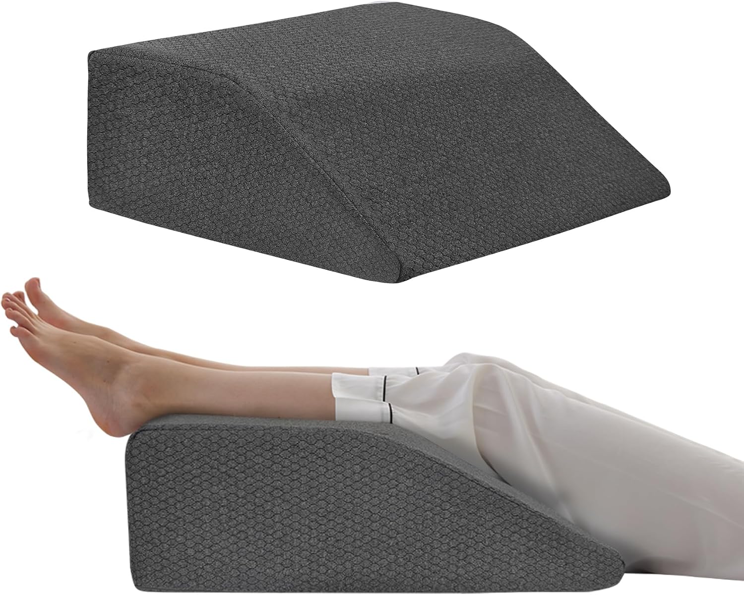 Bedluxe Leg Elevation Pillows, Leg Pillows for Sleeping, Cooling Gel Memory Foam Top, Wedge Pillow for Legs, Leg Wedges for Circulation…
