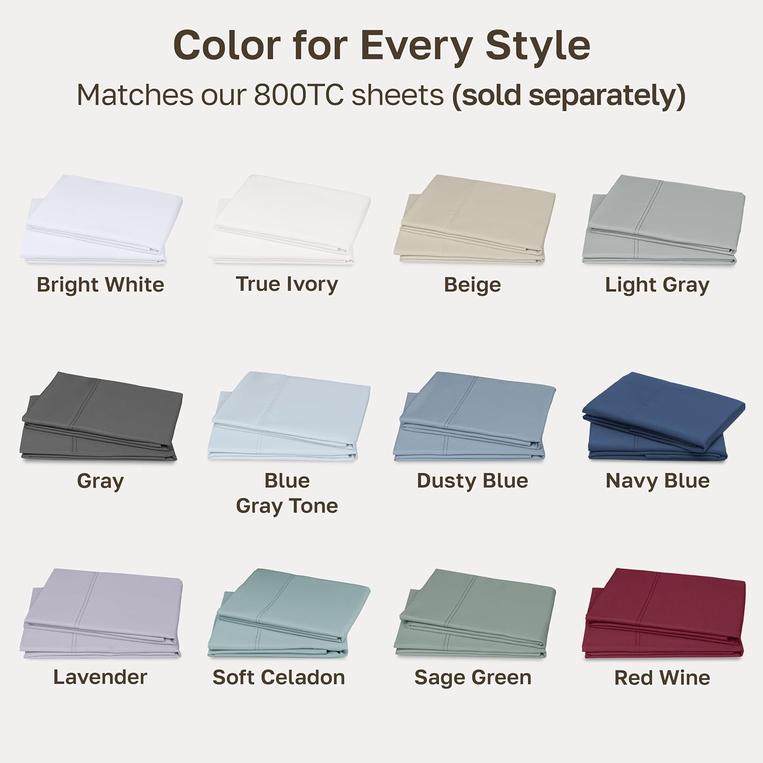 CaliforniaDesignDen Heirloom Soft, Smooth & Thick Certified 800 Thread Count 100% Cotton Sateen, 2 King Size Pillow Cases, Fits King Pillow…