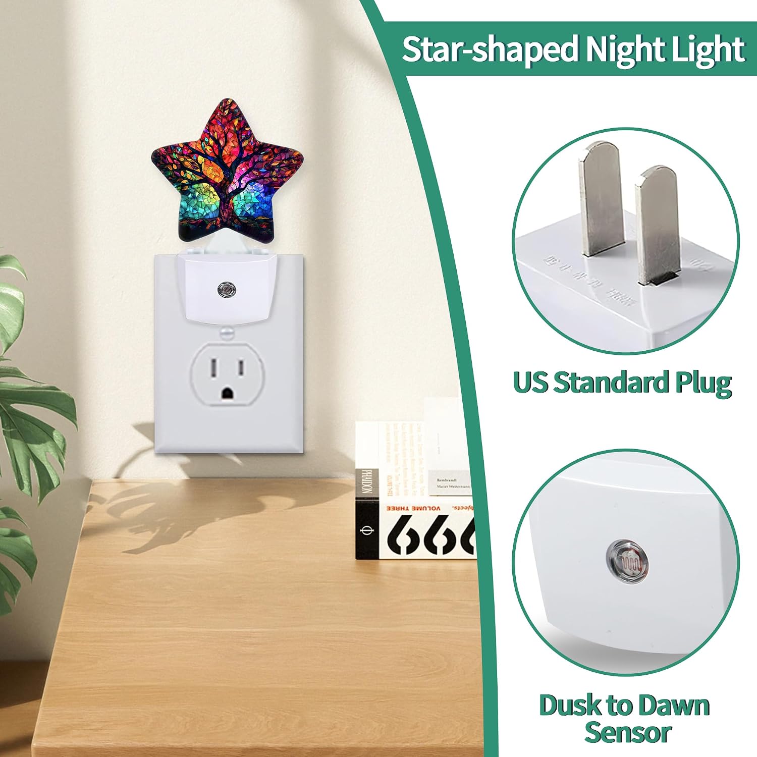 Tree of Life Star Night Light Plug in, Soft Glow Night Light for Kids Bedroom Nursery, Gentle Warm Light for Sleep, Compact Lamp for…