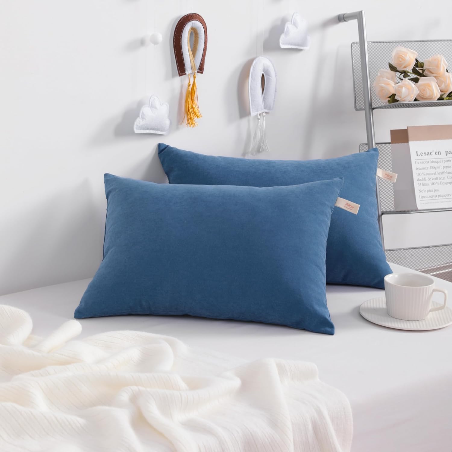 Ntbay Tiny Pillows, Down Alternative 7"x11" Microfiber Mini Pillow for Travel, Pets, Soft Machine Washable Small Pillows for Neck, Wrist, L…