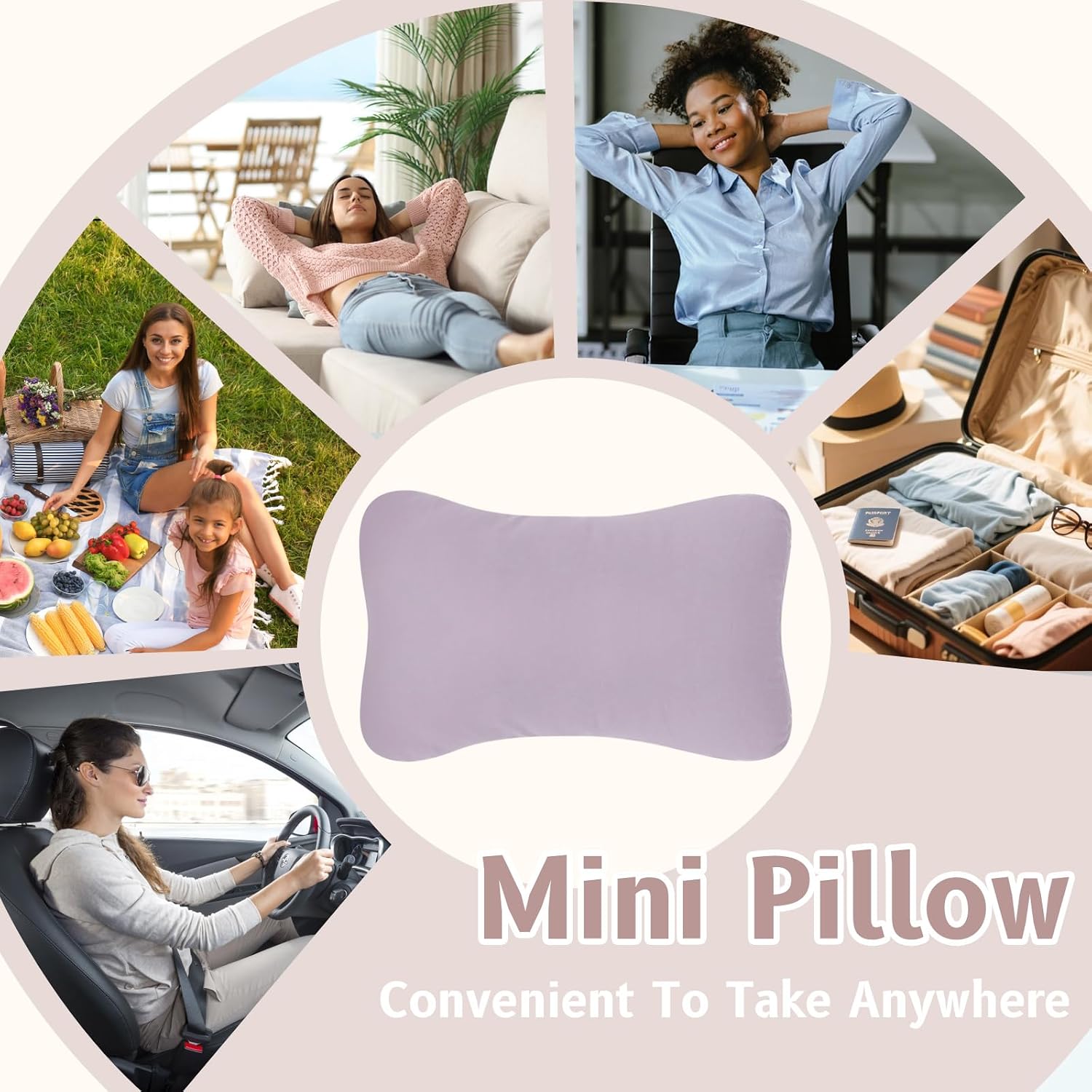 vocheer Small Pillows for Sleeping, 11"x7" Mini Pillow for Travel, Tiny Pillow for Neck, Lumbar, Knee, Wrist, Pets, Cotton Small Back Pillo…