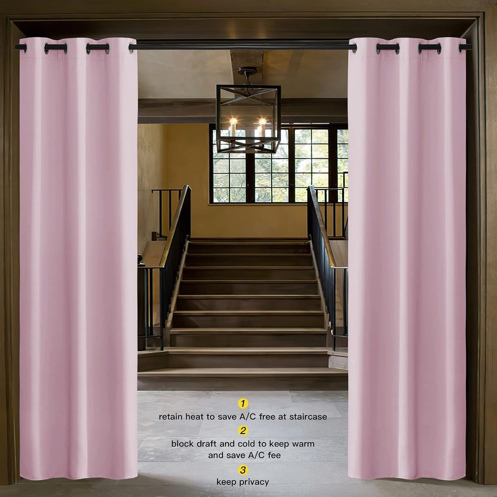 NICETOWN Room Darkening Curtain for Kids Bedroom Nursery Essential Thermal Insulated Solid Grommet Top Drape Panel (Lavender Pink=Baby…