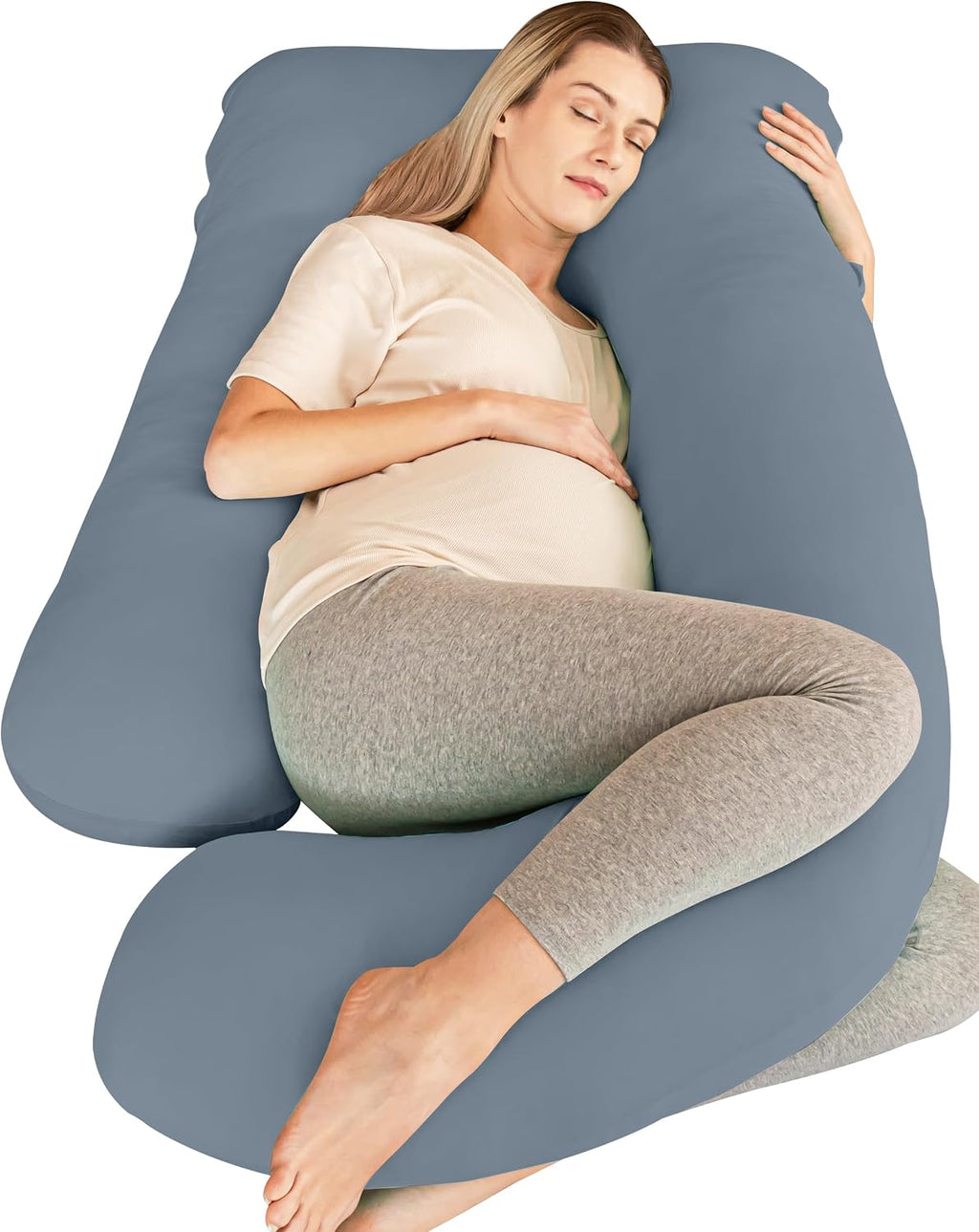 Cute Castle Cooling Cover Pregnancy Pillows, Soft U-Shape Maternity Pillow with Removable Cover - Full Body Pillows for Adults Sleeping…